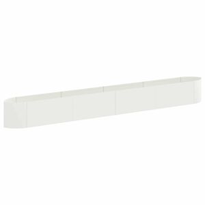 vidaXL Cama de Jard&iacute;n Elevada Blanco 380 x 40 x 40 cm Acero