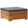 vidaXL Reposapi&eacute;s seccional con coj&iacute;n madera maciza de acacia