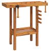 vidaXL Banco trabajo con tornillos de banco madera acacia 92x48x83cm