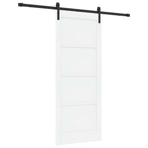 vidaXL Puerta Corredera Blanco y Negro 83 x 202 cm