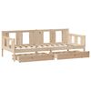vidaXL Sof&aacute; cama con cajones madera maciza de pino 80x200 cm