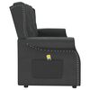 vidaXL Sillón reclinable de masaje de 3 plazas cuero sintético negro