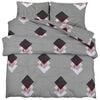 vidaXL Juego de funda n&oacute;rdica algod&oacute;n gris 155x220 cm
