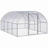vidaXL Gallinero de exterior de acero galvanizado 3x4x2 m