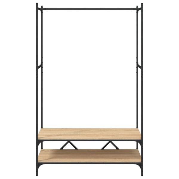 vidaXL Perchero con estantes madera de ingenier&iacute;a roble Sonoma