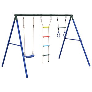 vidaXL Juego de columpios de exterior con trapecio y escalera