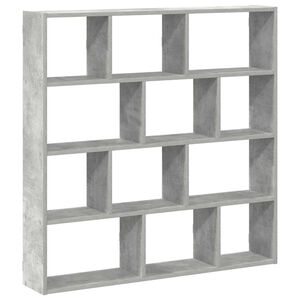 vidaXL Estante cubo de pared 12 compartimentos madera gris hormig&oacute;n