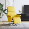 vidaXL Sill&oacute;n reclinable con reposapi&eacute;s tela amarillo claro
