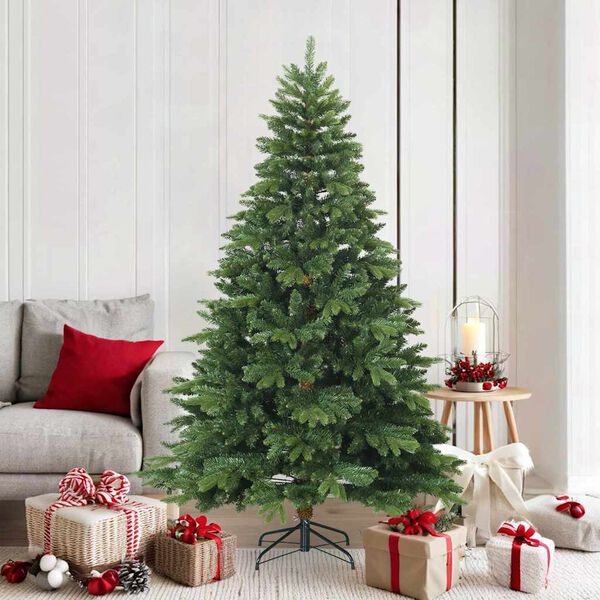 vidaXL Árbol de Navidad artificial con ramas articuladas Verde 180 cm
