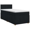 vidaXL Cama box spring con colch&oacute;n Negro 100 x 200 cm Tela