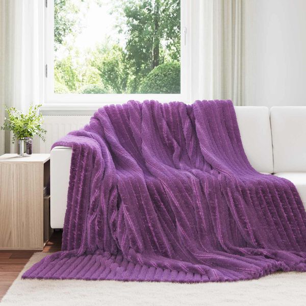 vidaXL Mantitas de Sof&aacute; 6 pcs Morado 240 x 220 cm Lana