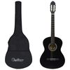vidaXL Guitarra cl&aacute;sica para principiantes con funda negro 4/4 39