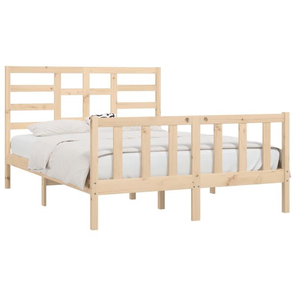 vidaXL Estructura de cama sin colchón madera de pino maciza 120x200 cm