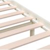 vidaXL Estructura de cama de madera maciza blanca 160x200 cm
