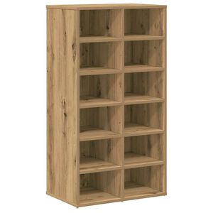 vidaXL Mueble zapatero madera contrachapada roble artisan
