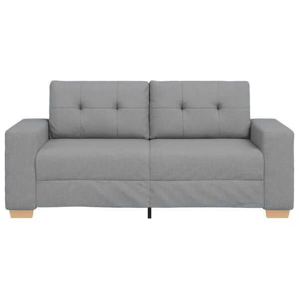 vidaXL Sof&aacute; Loveseat gris claro 180x77x82 cm de tela