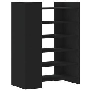 vidaXL Zapatero madera de ingenier&iacute;a negro 74,5x37,5x100 cm