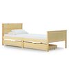 vidaXL Estructura de cama con 2 cajones madera maciza pino 100x200 cm