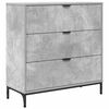 vidaXL Aparador Gris Concreto 79,5 x 33 x 82 cm Madera de ingenier&iacute;a