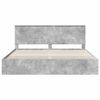 vidaXL Estructura de cama Gris Concreto 200 x 200 cm Madera Ingenieril