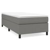 vidaXL Estructura de cama con somier tela gris oscuro 90x200 cm
