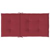 vidaXL Cojín silla jardín respaldo bajo 2 uds tela Oxford rojo tinto