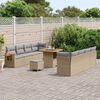 vidaXL Conjunto de sof&aacute; de jard&iacute;n con coj&iacute;n 11 pcs beige y gris claro