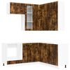 vidaXL Unidad de cocina LUCCA 8 uds. Roble Ahumado