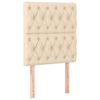 vidaXL Cama box spring con colch&oacute;n tela color crema 80x200 cm