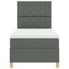 vidaXL Cama tipo Box Spring con colch&oacute;n Gris oscuro 90 x 190 cm tela
