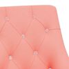vidaXL Silla de oficina giratoria de terciopelo rosa