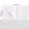 vidaXL Poste de Valla Gris 10 x 1,5 m (malla de 36 mm) Acero y PVC