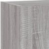 vidaXL Muebles TV pared con LED 4 pzas madera ingenier&iacute;a gris Sonoma