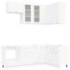 vidaXL Unidad de cocina LYON 8 uds. Blanco Madera de ingenier&iacute;a