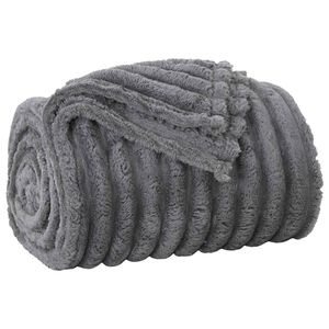vidaXL Manta Gris oscuro 270 x 240 cm 1.73 kg Lana