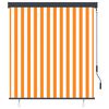 vidaXL Estor enrollable de exterior blanco y naranja 140x250 cm