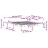 vidaXL Estructura de Cama con Mesitas 200 x 210 cm
