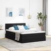 vidaXL Cama con almacenamiento y LED Negro 140 x 190 cm Terciopelo