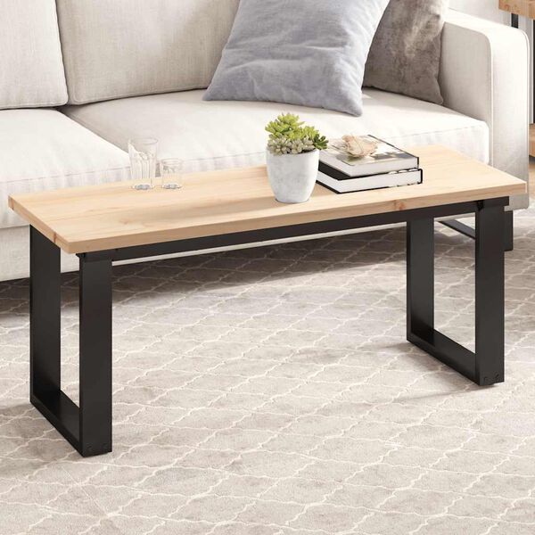 vidaXL Tablero de mesa rectangular madera maciza pino 110x40x2,5 cm