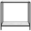 vidaXL Mesa de consola blanco vidrio templado 80x35x75 cm