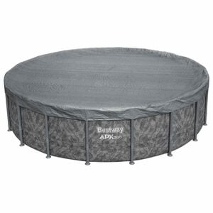 Bestway Cubierta para Piscina &Oslash;5,49 m Redondo Poli&eacute;ster Gris