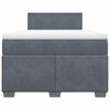 vidaXL Cama box spring con colch&oacute;n terciopelo gris oscuro 120x200 cm