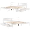 vidaXL Cama sin colch&oacute;n madera maciza de pino blanca 180x200 cm