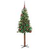 vidaXL &Aacute;rbol de Navidad Delgado con 150 LED con soporte Verde 150 cm