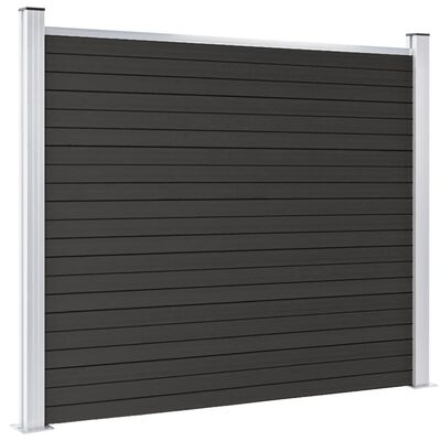 vidaXL Panel de valla WPC gris 180x146 cm