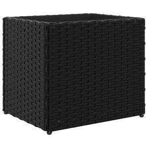 vidaXL Jardinera de rat&aacute;n sint&eacute;tico negra 36x30x32 cm