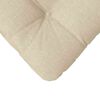 vidaXL Cojines para asiento 4 pcs Crema 45 x 45 x 12 cm tela