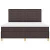 vidaXL Cama Box Spring LED con colch&oacute;n Marr&oacute;n Oscuro 180 x 200 cm tela