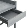 vidaXL Banco para macetas con enrejado madera maciza de abeto gris