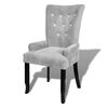 vidaXL Sill&oacute;n de terciopelo plateado